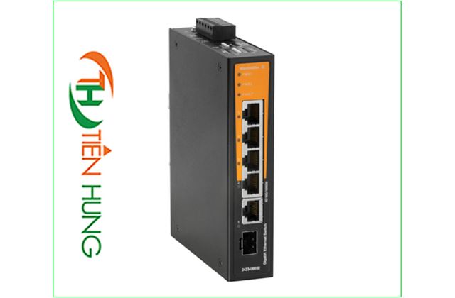 BỘ CHUYỂN ĐỔI MẠNG WEIDMULLER 4 CỔNG RJ45 LOẠI UNMANAGED 2435400000 ...